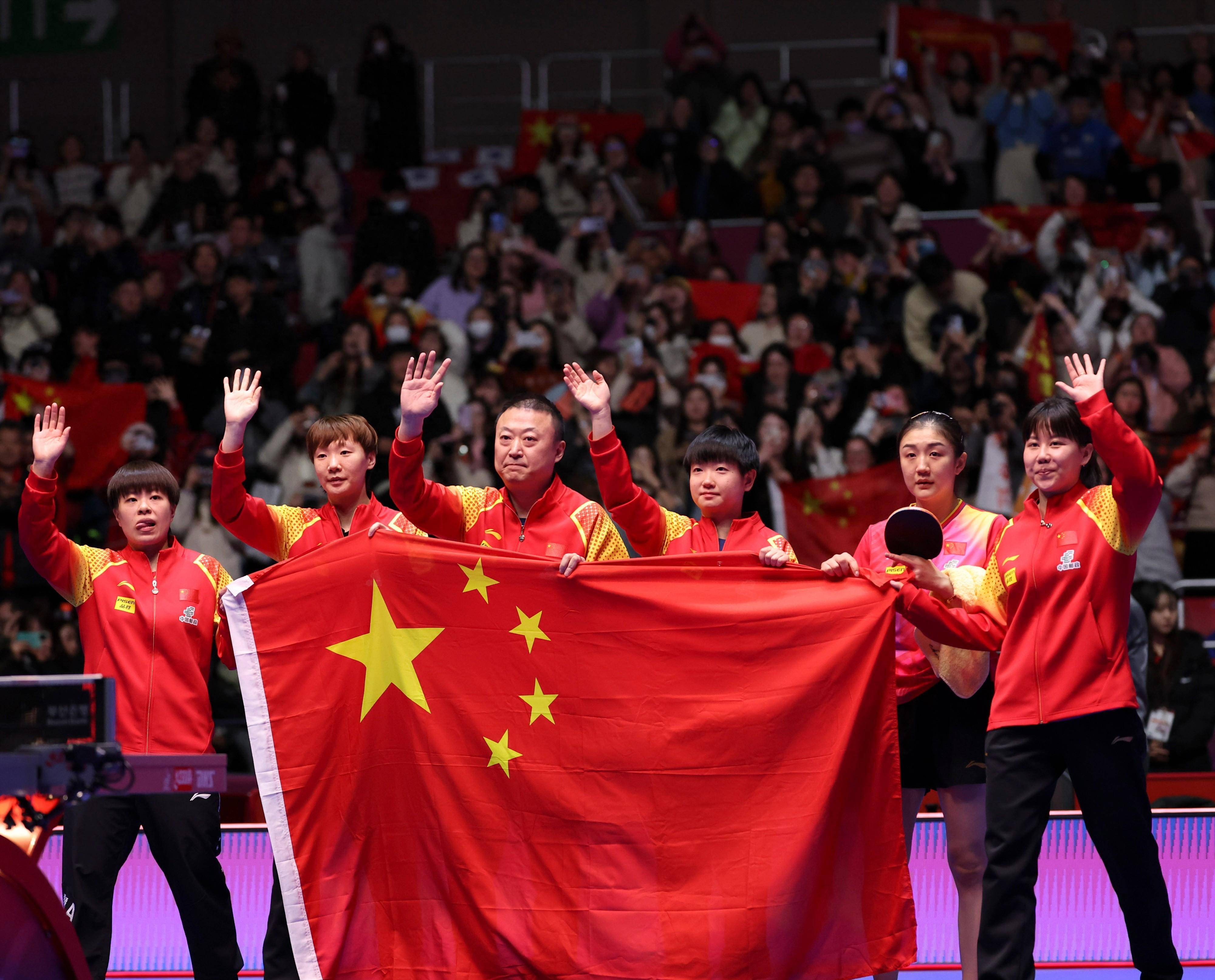 乐竟体育-乒乓球女子团队决赛：中国队夺冠成功